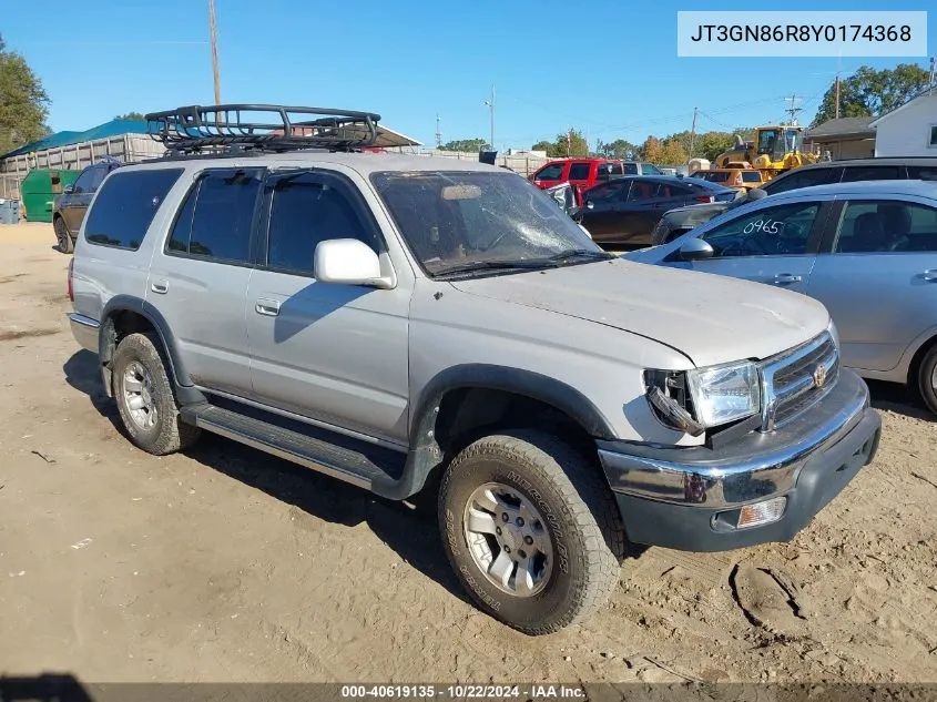 2000 Toyota 4Runner Sr5 V6 VIN: JT3GN86R8Y0174368 Lot: 40619135