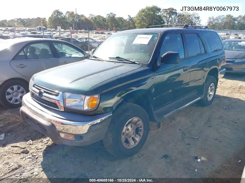 2000 Toyota 4Runner VIN: JT3GM84R8Y0067973 Lot: 40688166