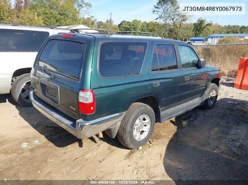 2000 Toyota 4Runner VIN: JT3GM84R8Y0067973 Lot: 40688166