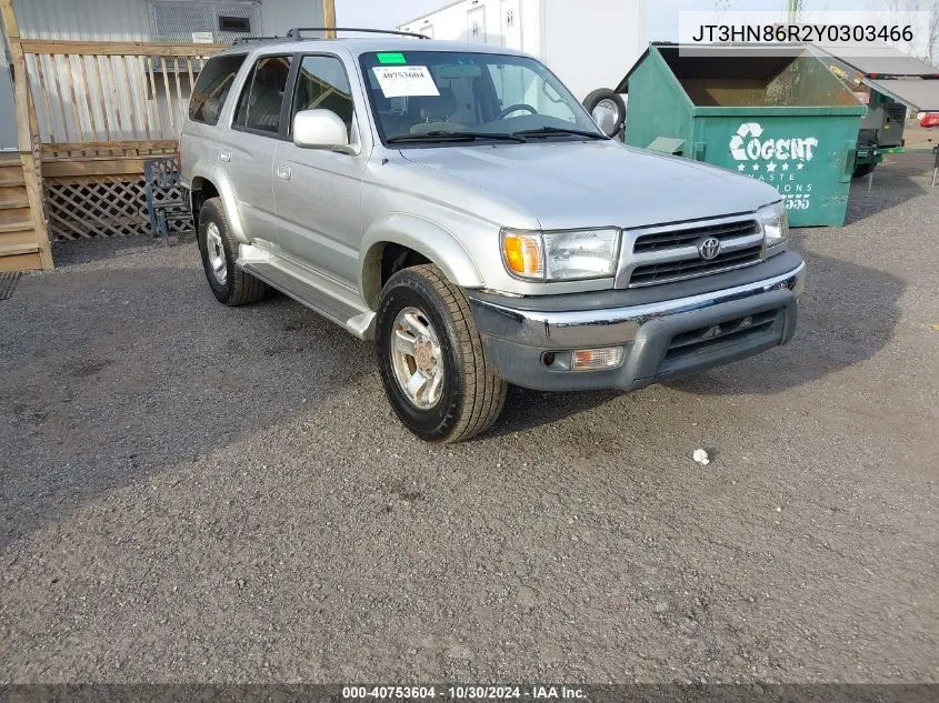 2000 Toyota 4Runner Sr5 V6 VIN: JT3HN86R2Y0303466 Lot: 40753604