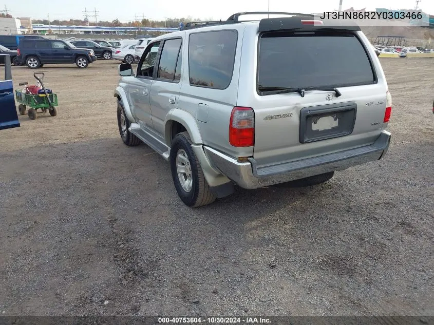 2000 Toyota 4Runner Sr5 V6 VIN: JT3HN86R2Y0303466 Lot: 40753604