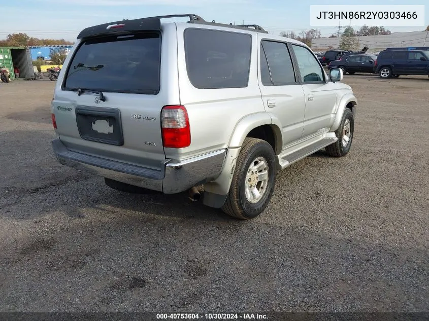 2000 Toyota 4Runner Sr5 V6 VIN: JT3HN86R2Y0303466 Lot: 40753604