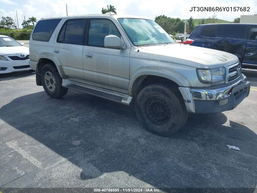 2000 Toyota 4Runner Sr5 V6 VIN: JT3GN86R6Y0157682 Lot: 40768555