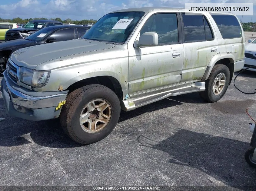 2000 Toyota 4Runner Sr5 V6 VIN: JT3GN86R6Y0157682 Lot: 40768555