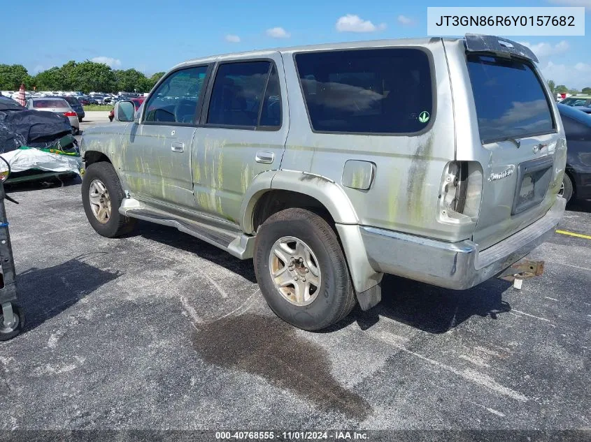 2000 Toyota 4Runner Sr5 V6 VIN: JT3GN86R6Y0157682 Lot: 40768555