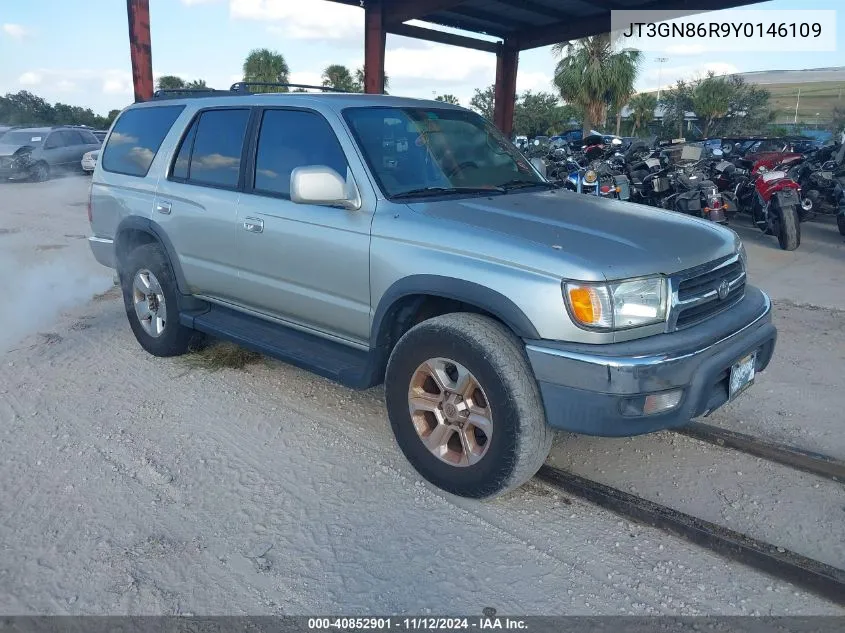 2000 Toyota 4Runner Sr5 V6 VIN: JT3GN86R9Y0146109 Lot: 40852901