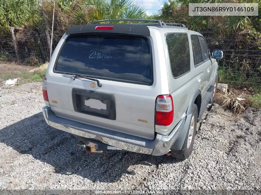 2000 Toyota 4Runner Sr5 V6 VIN: JT3GN86R9Y0146109 Lot: 40852901