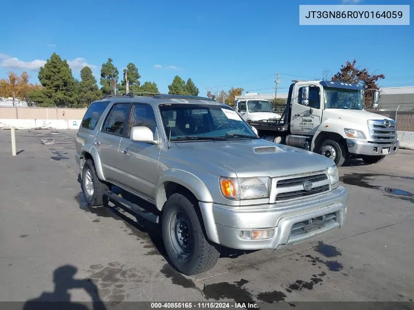 2000 Toyota 4Runner Sr5 V6 VIN: JT3GN86R0Y0164059 Lot: 40855165