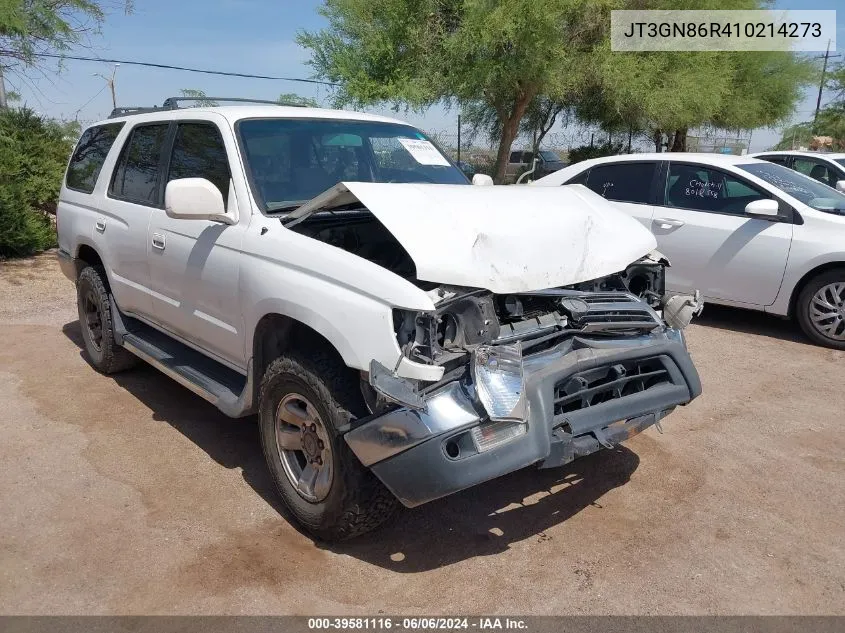 2001 Toyota 4Runner Sr5 V6 VIN: JT3GN86R410214273 Lot: 39581116