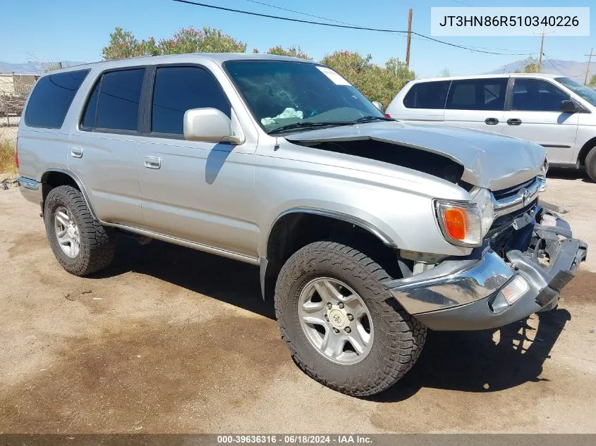 2001 Toyota 4Runner Sr5 V6 VIN: JT3HN86R510340226 Lot: 39636316