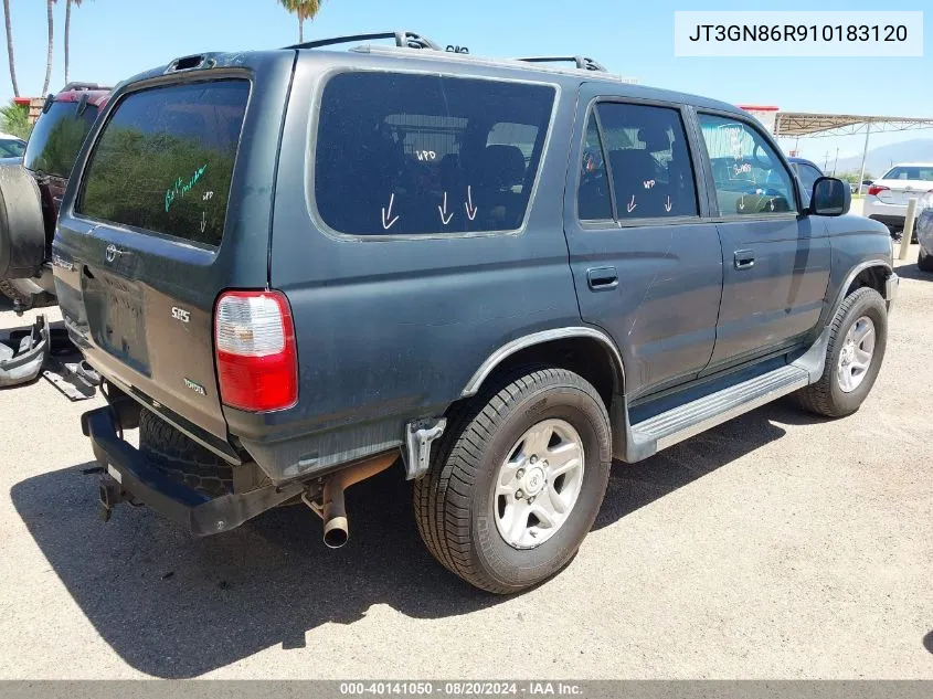 2001 Toyota 4Runner Sr5 V6 VIN: JT3GN86R910183120 Lot: 40141050