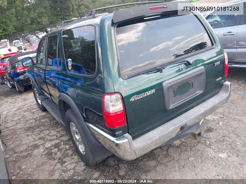 2001 Toyota 4Runner Sr5 V6 VIN: JT3GN86R910181268 Lot: 40178902