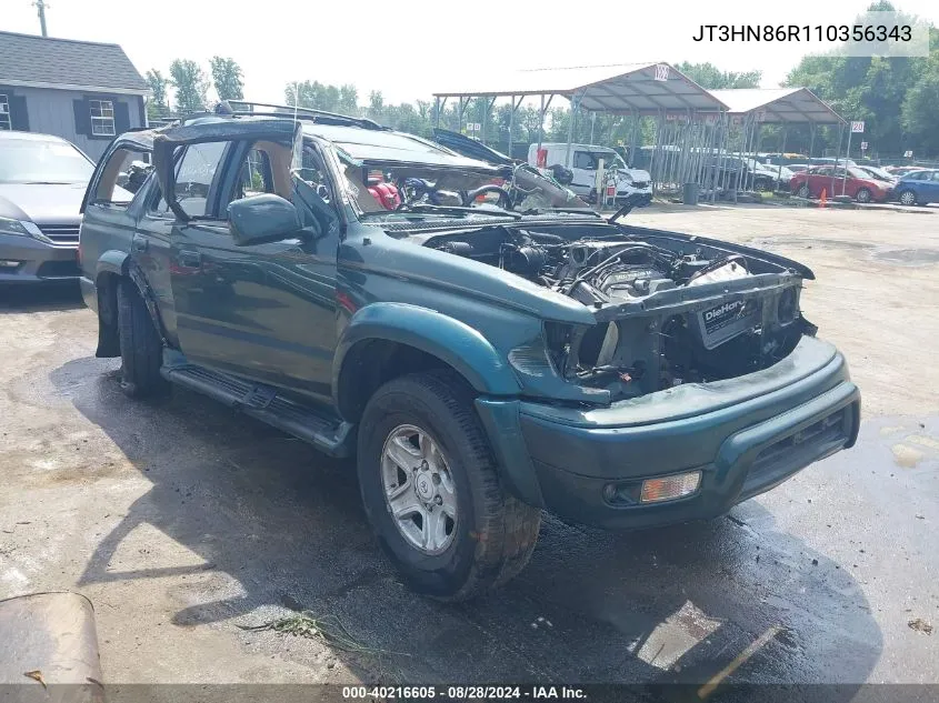 2001 Toyota 4Runner Sr5 V6 VIN: JT3HN86R110356343 Lot: 40216605