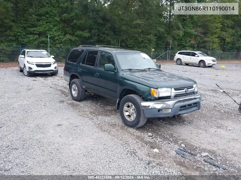 2001 Toyota 4Runner Sr5 VIN: JT3GN86R110190014 Lot: 40321886