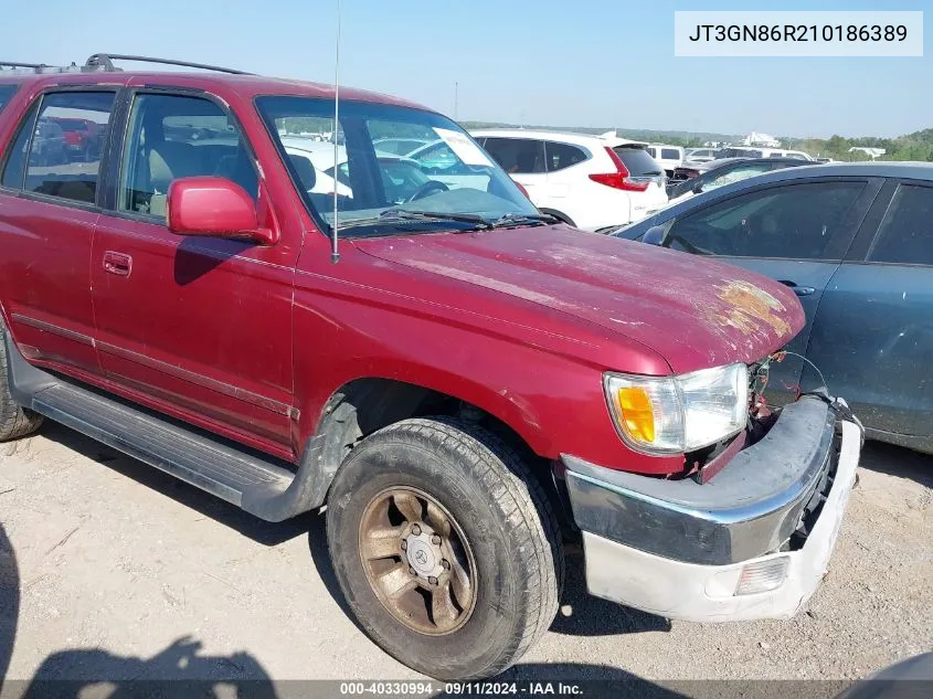 2001 Toyota 4Runner Sr5 V6 VIN: JT3GN86R210186389 Lot: 40330994