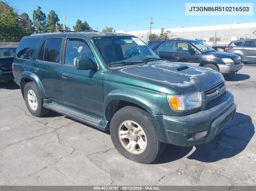 2001 Toyota 4Runner Sr5 V6 VIN: JT3GN86R510216503 Lot: 40339797