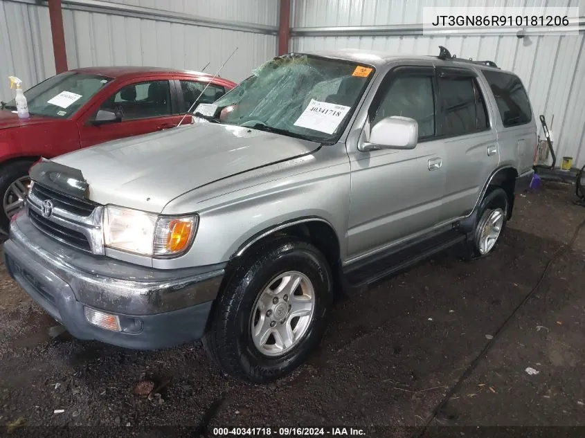 2001 Toyota 4Runner Sr5 V6 VIN: JT3GN86R910181206 Lot: 40341718