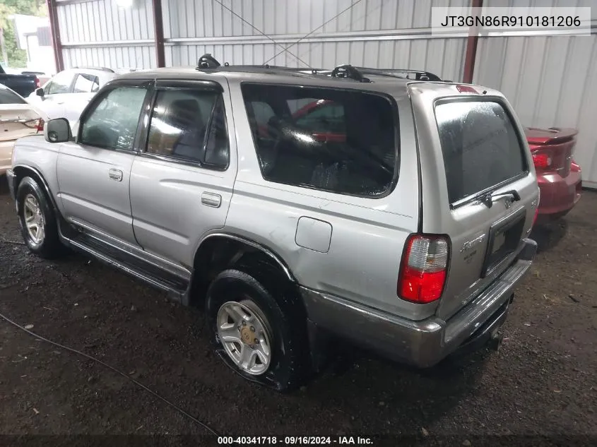 2001 Toyota 4Runner Sr5 V6 VIN: JT3GN86R910181206 Lot: 40341718