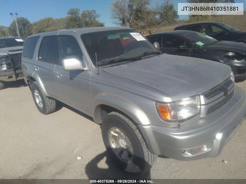 2001 Toyota 4Runner Sr5 VIN: JT3HN86R410351881 Lot: 40375266