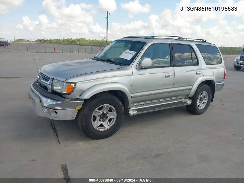 2001 Toyota 4Runner Sr5 VIN: JT3GN86R610195683 Lot: 40378840