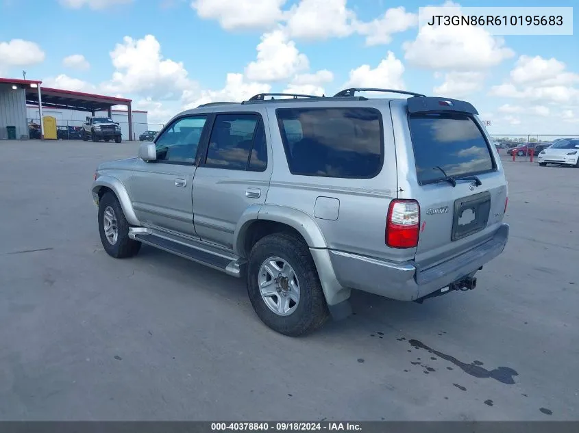 2001 Toyota 4Runner Sr5 VIN: JT3GN86R610195683 Lot: 40378840