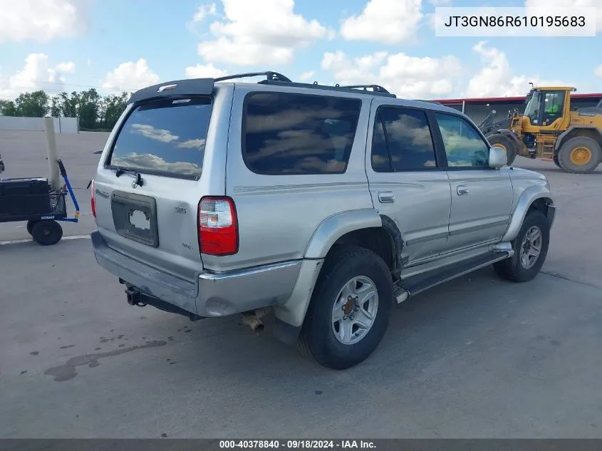 2001 Toyota 4Runner Sr5 VIN: JT3GN86R610195683 Lot: 40378840