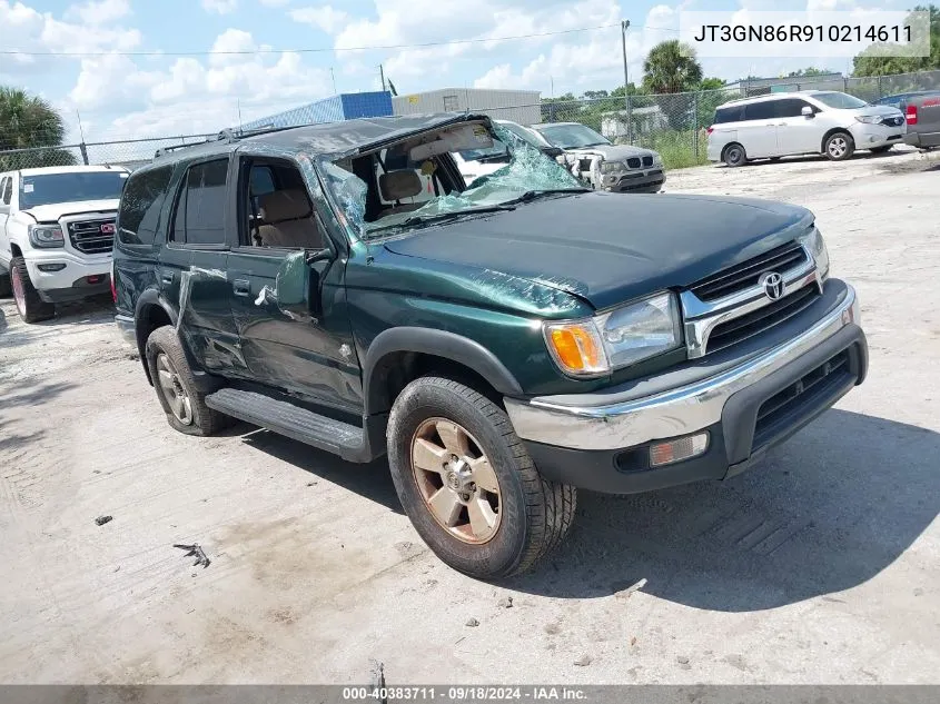 2001 Toyota 4Runner Sr5 V6 VIN: JT3GN86R910214611 Lot: 40383711