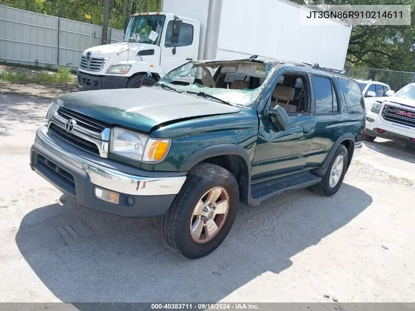 2001 Toyota 4Runner Sr5 V6 VIN: JT3GN86R910214611 Lot: 40383711