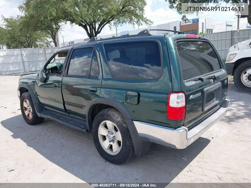 2001 Toyota 4Runner Sr5 V6 VIN: JT3GN86R910214611 Lot: 40383711