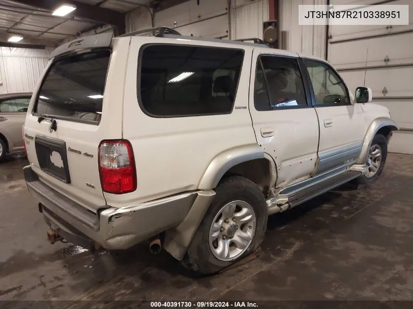 2001 Toyota 4Runner Limited V6 VIN: JT3HN87R210338951 Lot: 40391730