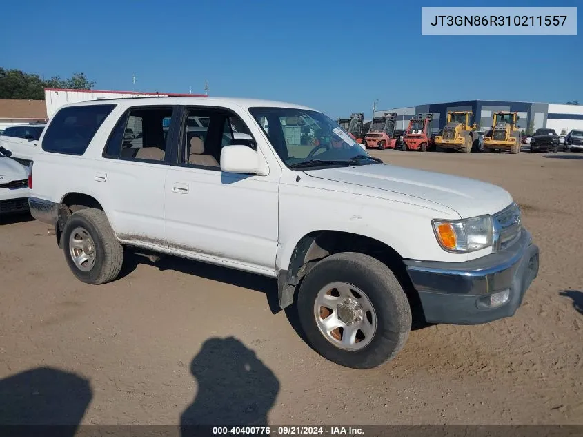 2001 Toyota 4Runner Sr5 V6 VIN: JT3GN86R310211557 Lot: 40400776