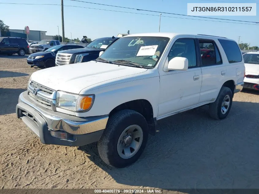 2001 Toyota 4Runner Sr5 V6 VIN: JT3GN86R310211557 Lot: 40400776