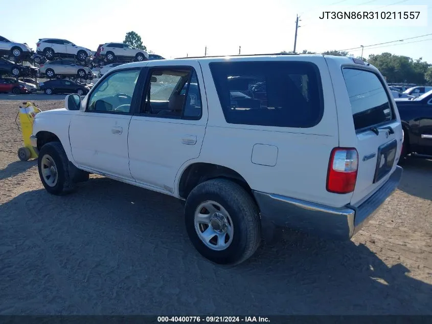 2001 Toyota 4Runner Sr5 V6 VIN: JT3GN86R310211557 Lot: 40400776