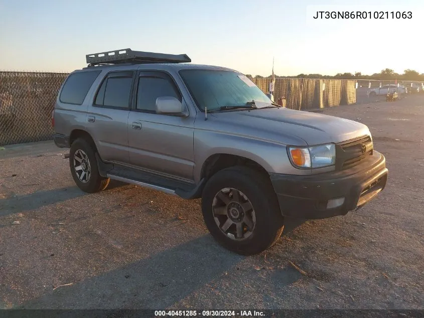 2001 Toyota 4Runner Sr5 VIN: JT3GN86R010211063 Lot: 40451285