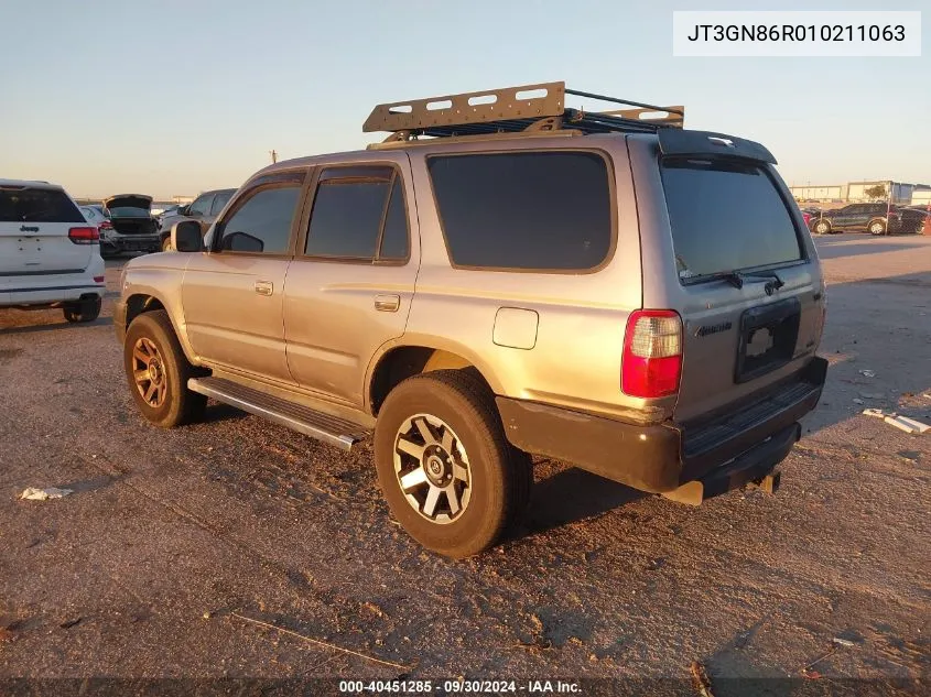 2001 Toyota 4Runner Sr5 VIN: JT3GN86R010211063 Lot: 40451285