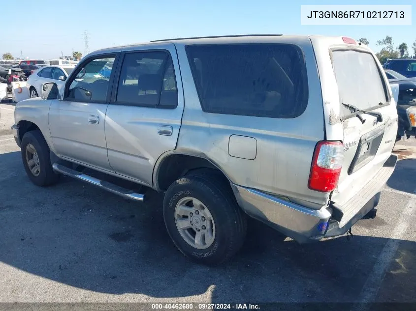 2001 Toyota 4Runner Sr5 V6 VIN: JT3GN86R710212713 Lot: 40462680