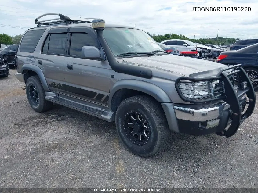 2001 Toyota 4Runner Sr5 V6 VIN: JT3GN86R110196220 Lot: 40492163