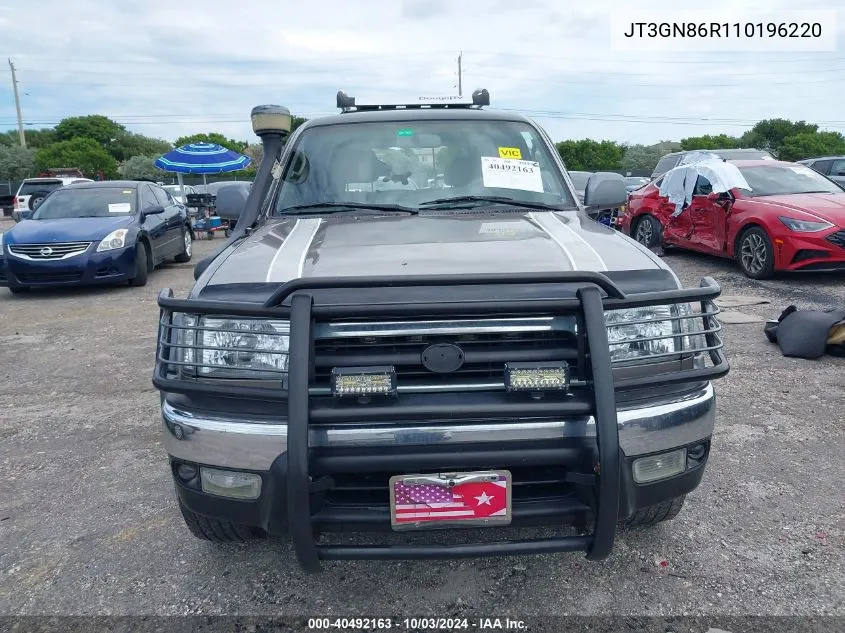 2001 Toyota 4Runner Sr5 V6 VIN: JT3GN86R110196220 Lot: 40492163