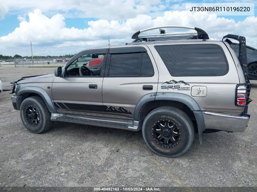 2001 Toyota 4Runner Sr5 V6 VIN: JT3GN86R110196220 Lot: 40492163