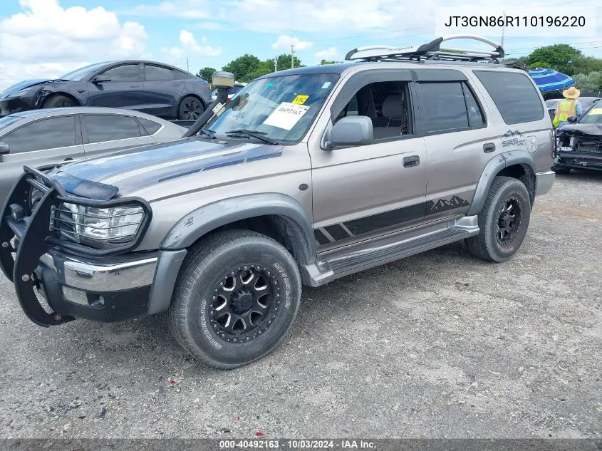 2001 Toyota 4Runner Sr5 V6 VIN: JT3GN86R110196220 Lot: 40492163