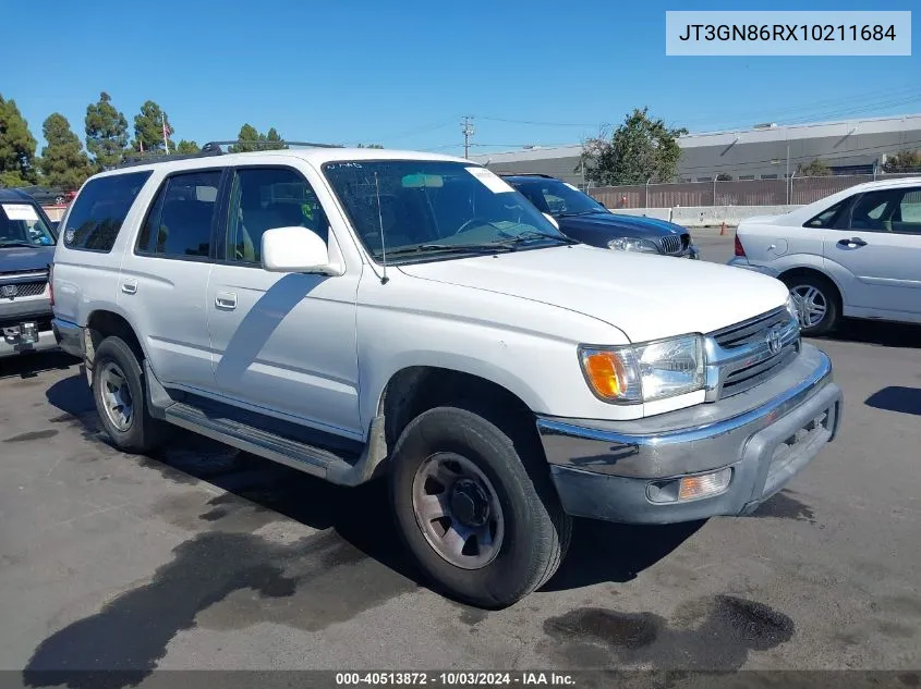 2001 Toyota 4Runner Sr5 V6 VIN: JT3GN86RX10211684 Lot: 40513872