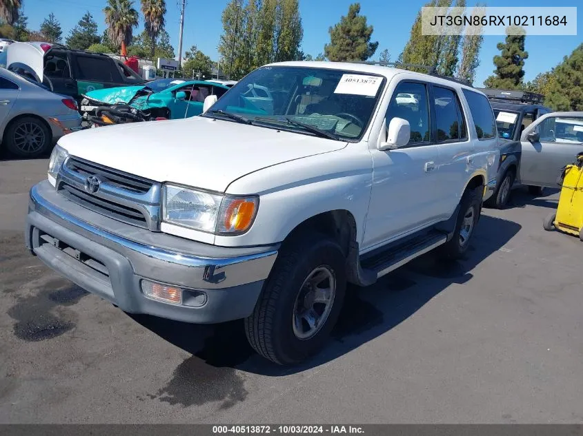 2001 Toyota 4Runner Sr5 V6 VIN: JT3GN86RX10211684 Lot: 40513872