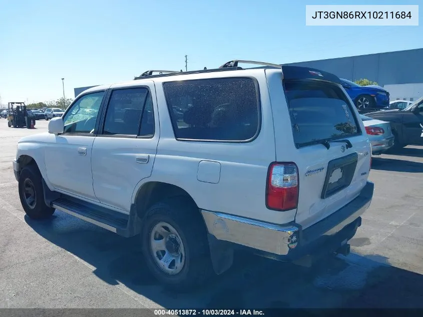 2001 Toyota 4Runner Sr5 V6 VIN: JT3GN86RX10211684 Lot: 40513872