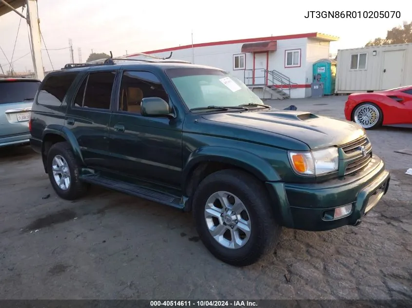 2001 Toyota 4Runner Sr5 V6 VIN: JT3GN86R010205070 Lot: 40514611