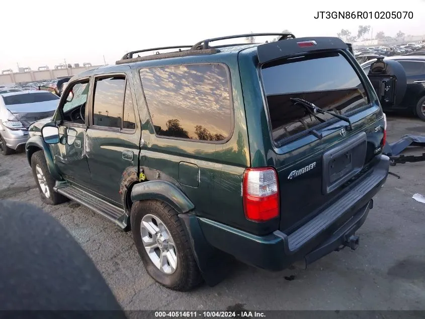 2001 Toyota 4Runner Sr5 V6 VIN: JT3GN86R010205070 Lot: 40514611