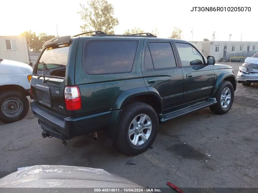 2001 Toyota 4Runner Sr5 V6 VIN: JT3GN86R010205070 Lot: 40514611