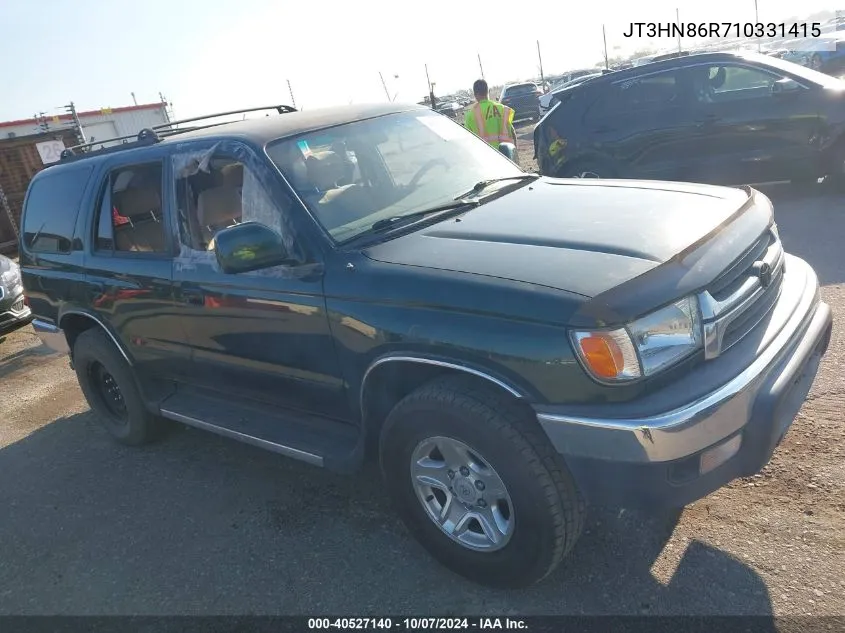 2001 Toyota 4Runner Sr5 V6 VIN: JT3HN86R710331415 Lot: 40527140