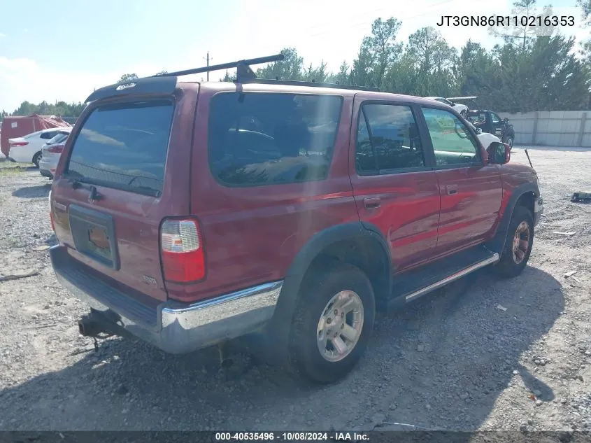 2001 Toyota 4Runner Sr5 VIN: JT3GN86R110216353 Lot: 40535496