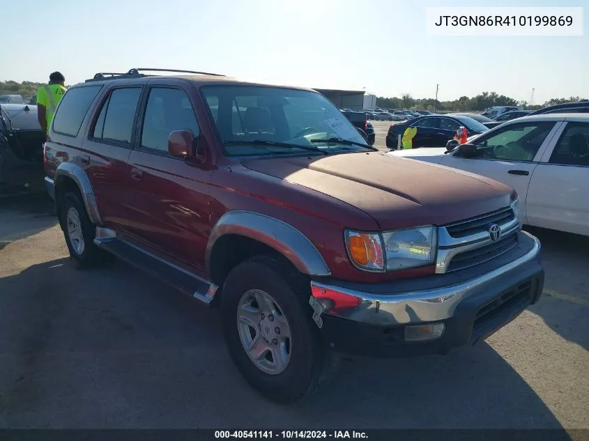 2001 Toyota 4Runner Sr5 VIN: JT3GN86R410199869 Lot: 40541141