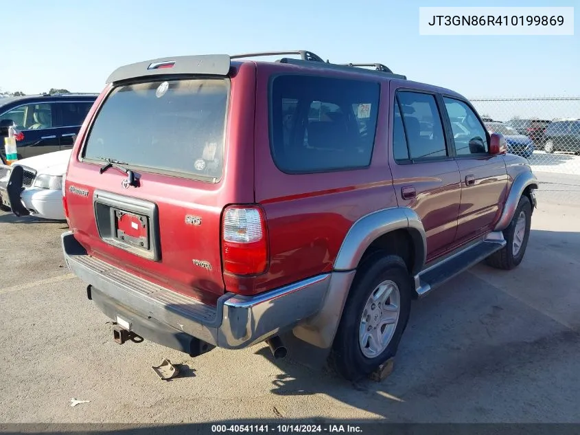 2001 Toyota 4Runner Sr5 VIN: JT3GN86R410199869 Lot: 40541141